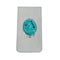 Native American Genuine Sterling Silver Turquoise Money Clip AX129785